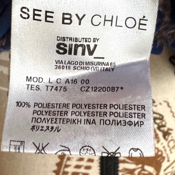 See by Chloé Floral Blouse – Size 44 (US 8) – Vibrant Blue Print - Picture 5 of 7